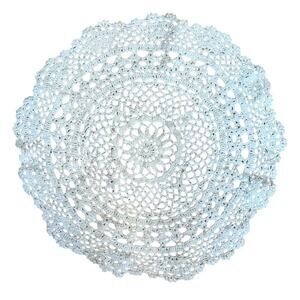 White Round Crochet Doily Tabletop Decor Home Accent